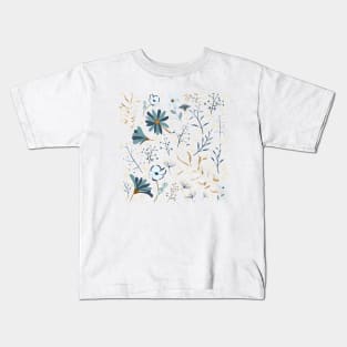 Ice Blue Fantasy Garden Kids T-Shirt